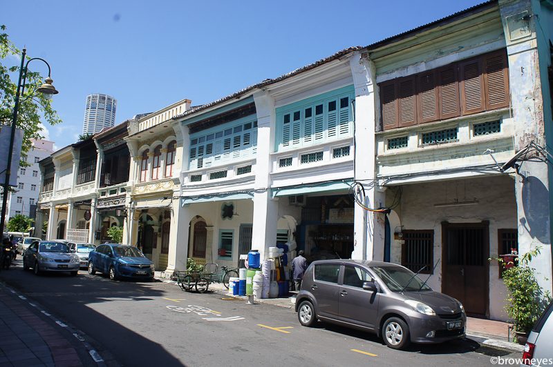 Colonial shophouses in George Town, Penang